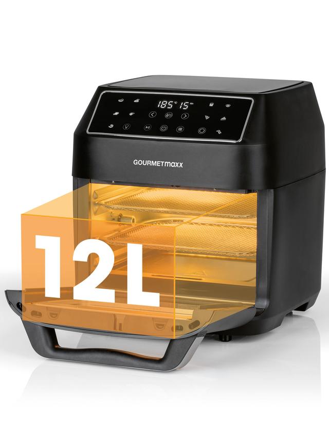 GOURMETmaxx 4-in-1 Multifunktions-Airfryer mit 60-Minuten-Timerfunktion, 12 L, 1700 W