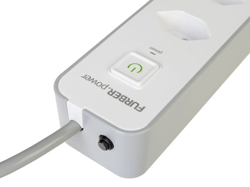FURBER.power Steckdosenleiste 4 x T13, USB-C, USB-A Steckerleiste mit zwei USB-Anschlüssen