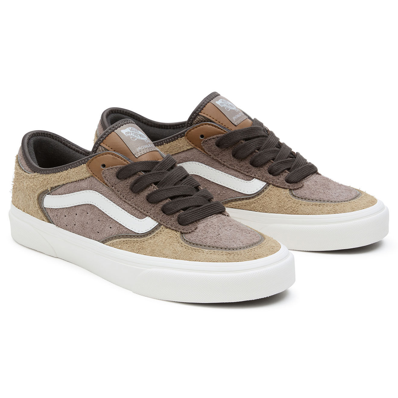 Vans Baskets en Velours de Cuir Rowley Classic marron