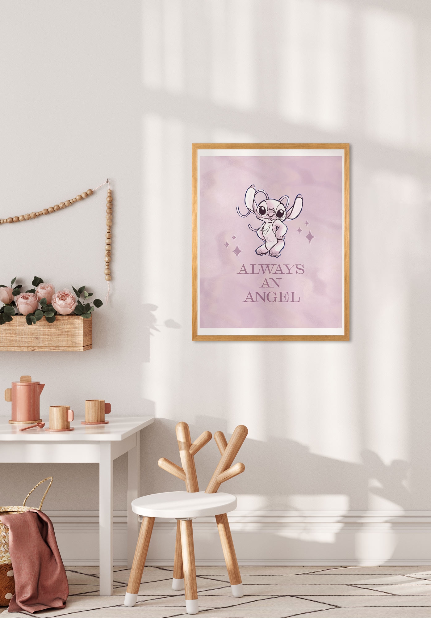 Komar Bild »Stitch Always an Angel« Disney 1 Stk. tlg. Wandbild zur Dekoration im Kinderzimmer - ohne Rahmen