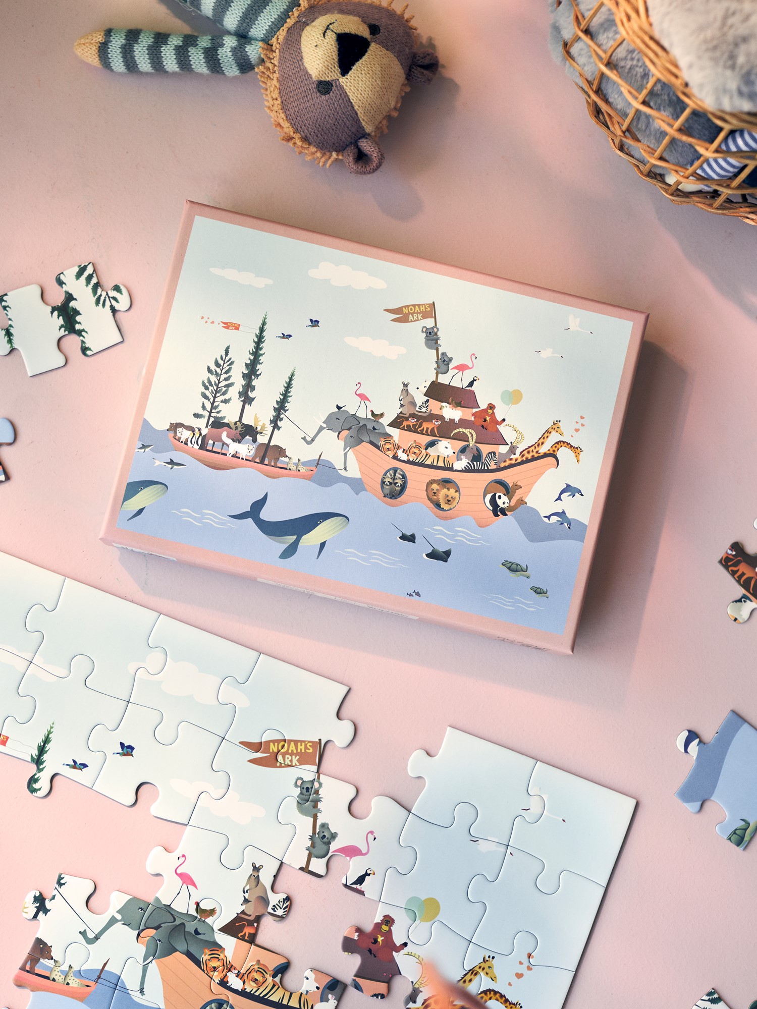 Noas Ark-puslespil 42 brikker | Papir. 30 x 40 cm. | Multi | Vissevasse