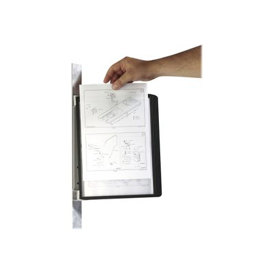 Durable Vario - Support mural magnétique avec 5 pochettes A4 - noir