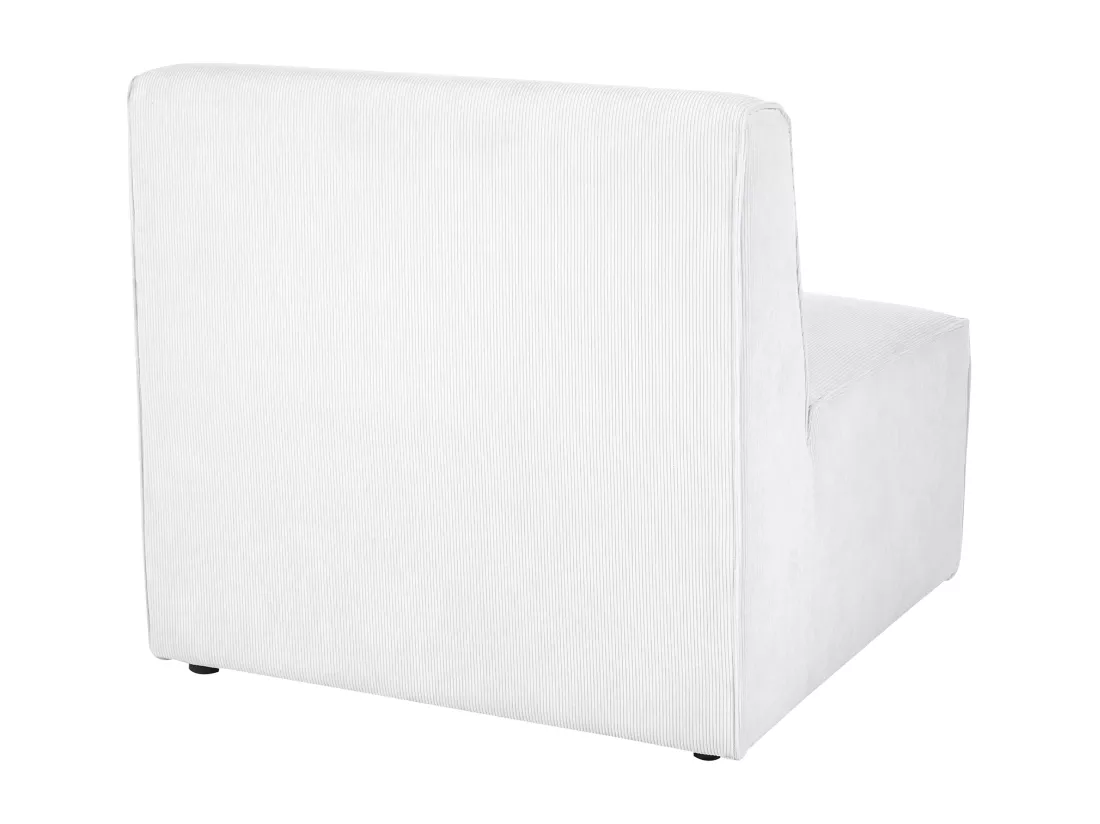 Chaise longue en velours côtelé blanc cassé LEMVIG