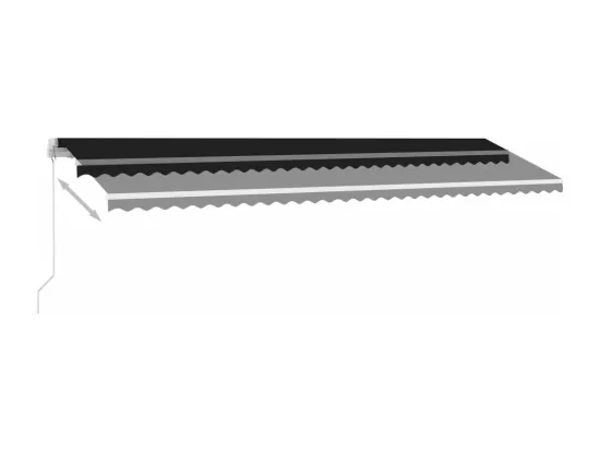 Auvent manuel rétractable sur pied 600x300 cm Anthracite