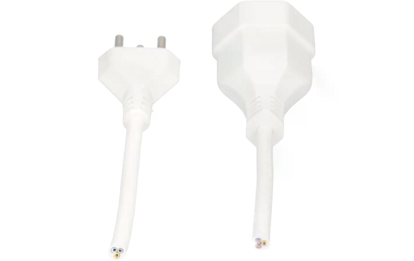 Verlängerungskabel 0.25 m T13 - T12, Weiss0.25 m langes Verlängerungskabel mit T12-Stecker und T13-Kupplung