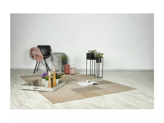 Tapis 170x120cm, design C603A coloris naturel - Confort et élégance pour votre intérieur