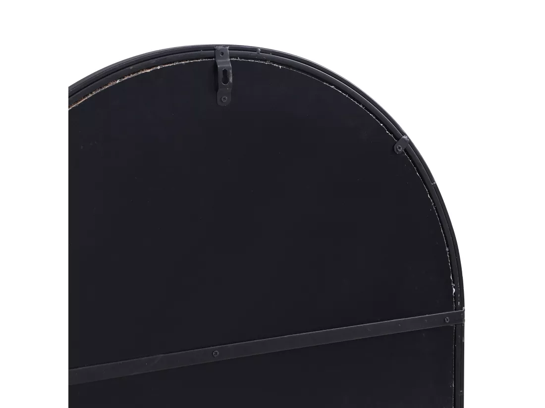 Miroir arche en métal - L.65 x H.80 cm - Noir - MAILEN