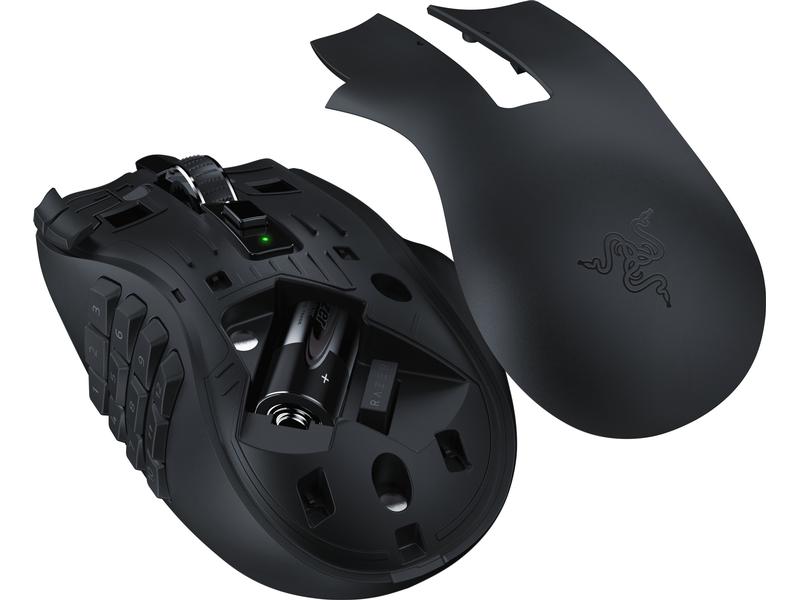 Razer Gaming-Maus Naga V2 HyperSpeed Ergonomische, kabellose Gaming-Maus mit optischem 30'000 dpi Sensor