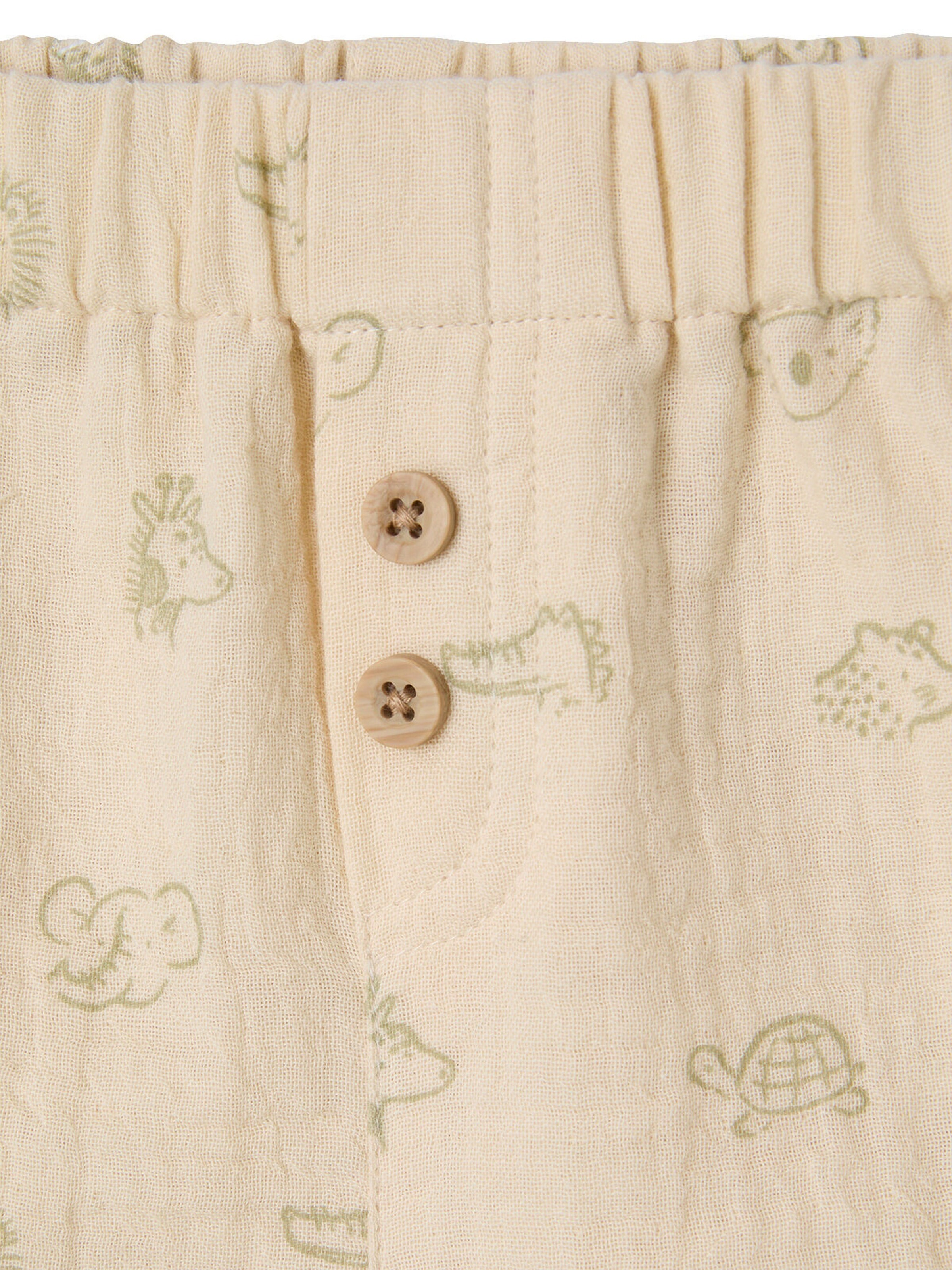 Vertbaudet 2er-Pack Baby Shorts mit Dschungelmuster khaki