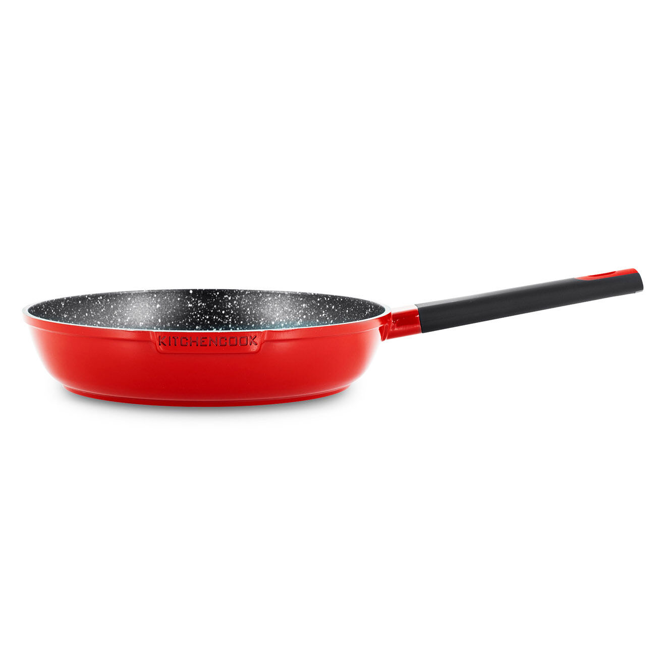 Kitchencook Poêle en fonte d'aluminium rouge - D.26 cm