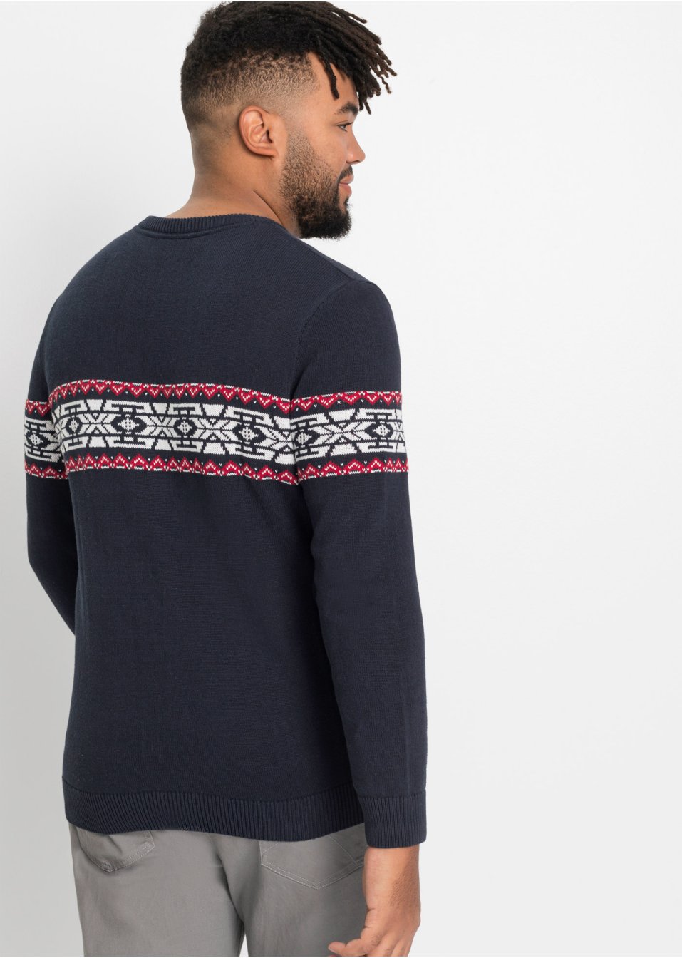 Pull norvégien en matières recyclées coupe confort