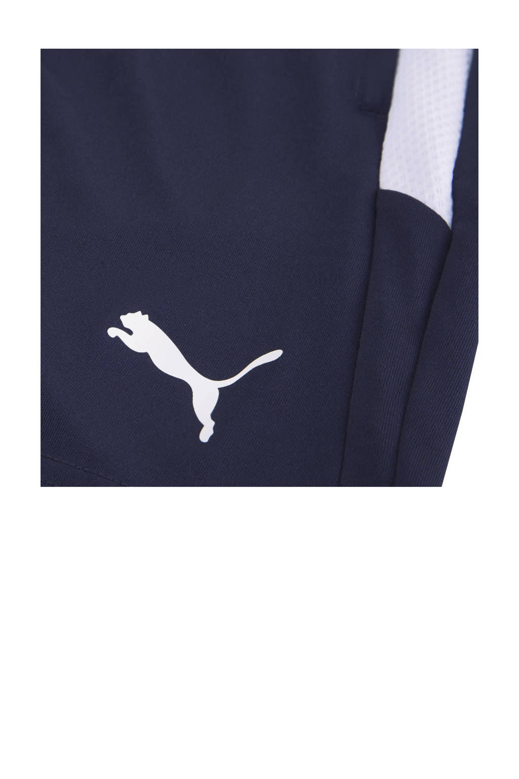 Puma Juniorsportshort TeamLIGA donkerblauw/wit