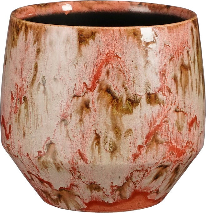 Mica Decorations bloempot Harris rood D 16,5 H 14 cm