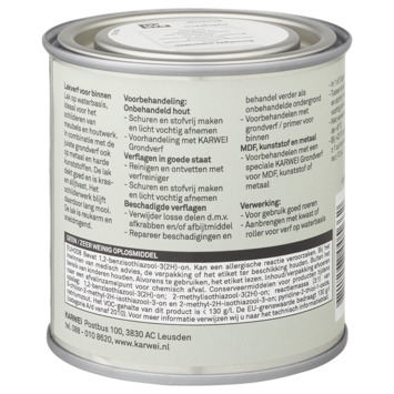 Karwei binnenlak zijdeglans grijs groen 250 ml