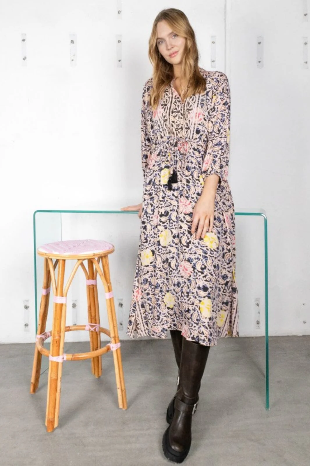 Black Colour Bcluna Raglan Dress maxi blue decor