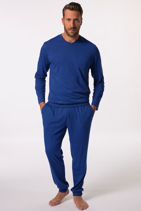 JP 1880 Schlafanzug Bauchfit, Zweiteiler, Langarmshirt, lange Hose, bis 8 XL