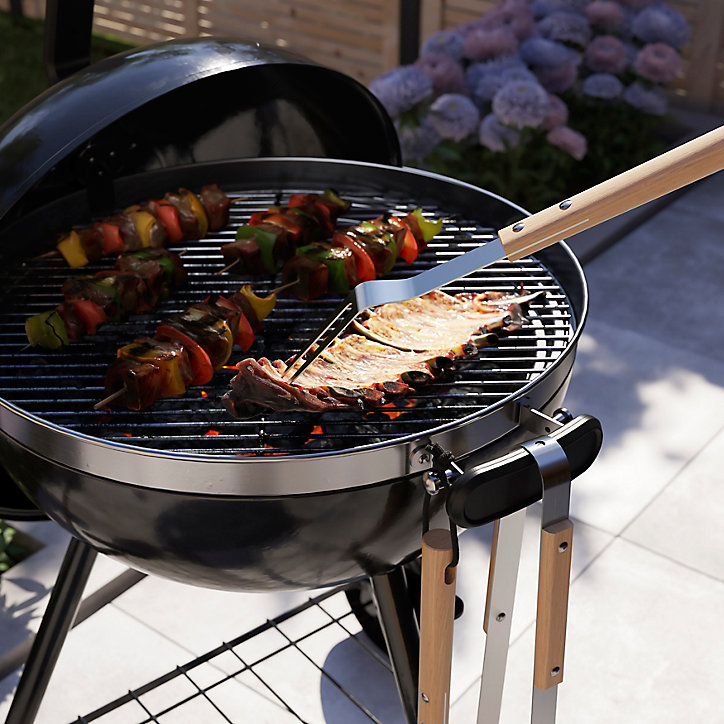 Fourchette manche en bois pour barbecue GoodHome