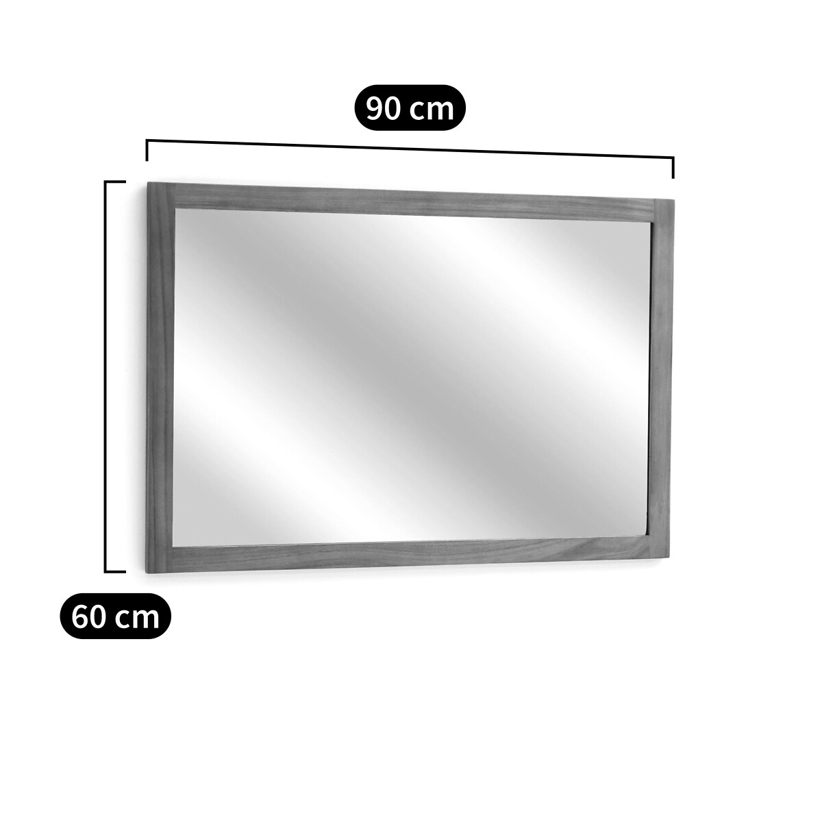 LA REDOUTE INTERIEURS<br>Espelho de casa de banho, modelo retangular, 90 cm