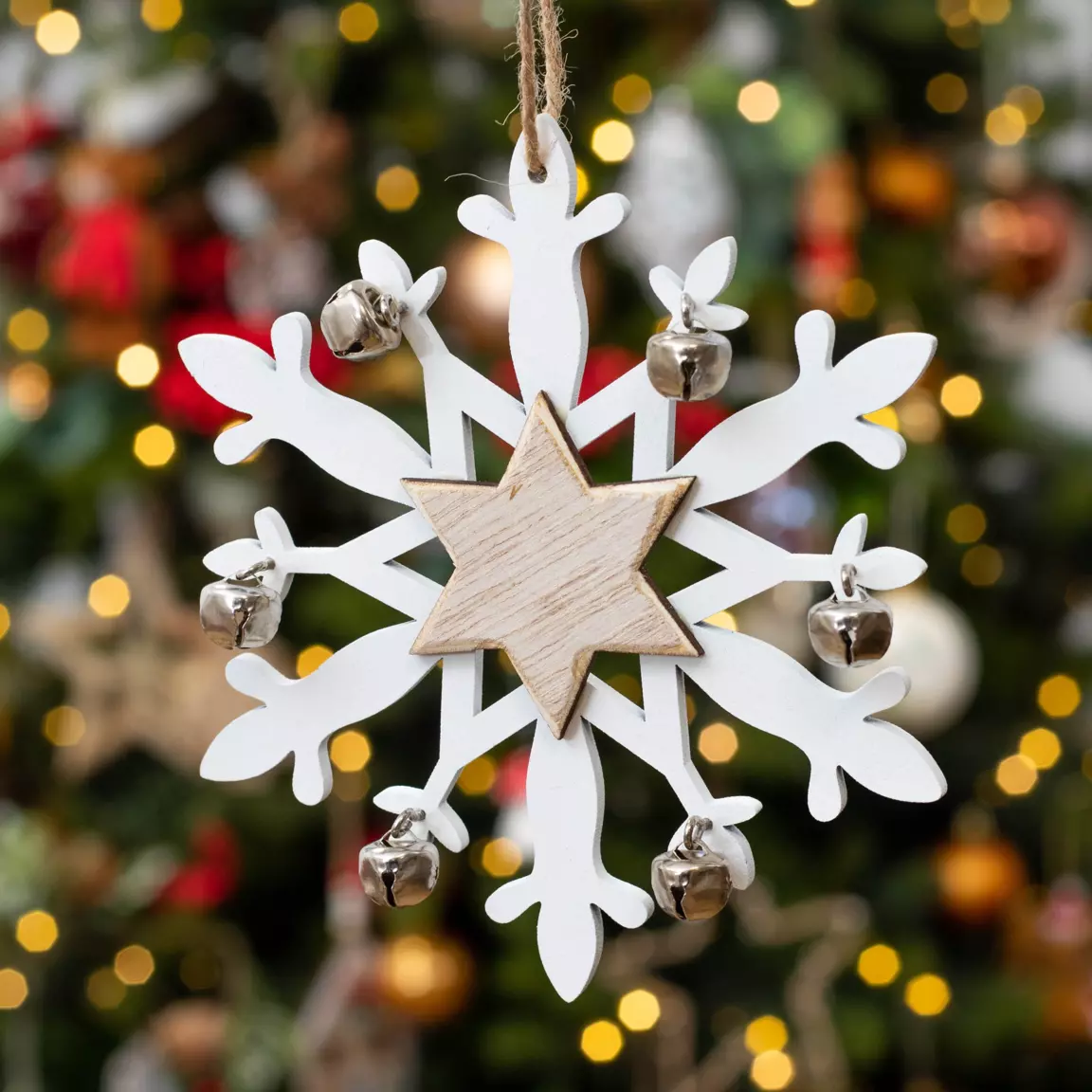 Etoile de Noël à suspendre (H14 cm) Flicka Blanc