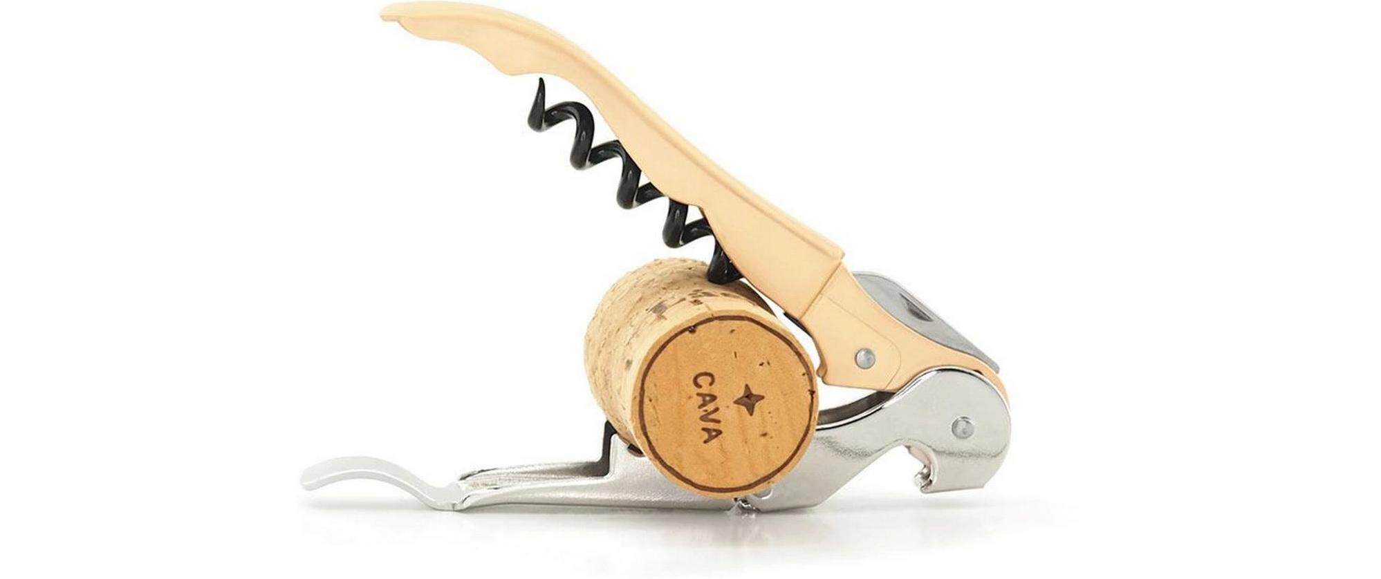 Korkenzieher Pulltap's 2F Beige/SilberDoppelhebel Korkenzieher