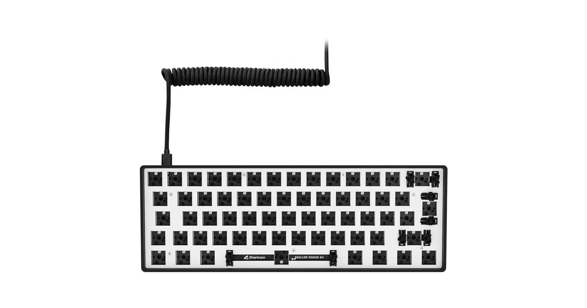 SharkoonSKILLER SGK50 S4 Barebone ISO, gaming toetsenbord  (Zwart, 60%, Hot-Swap, RGB)