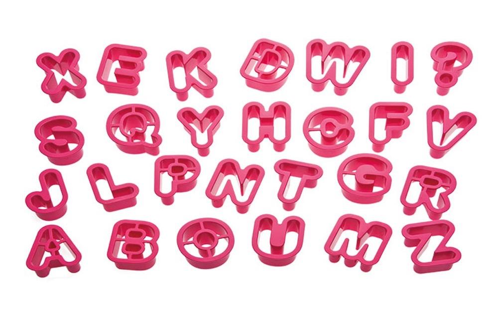 Guetzli-Ausstecher-Set 27 Stück, AlphabetAusstecher in Buchstabenform