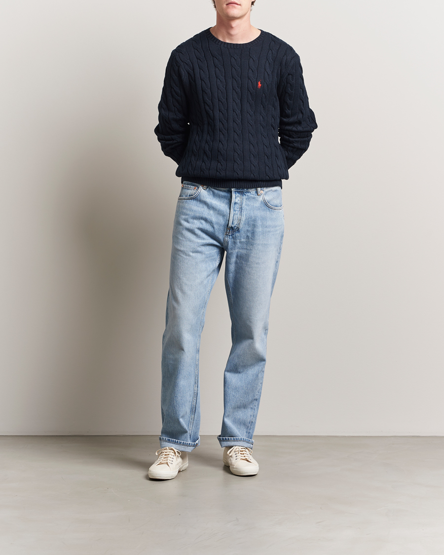 Polo Ralph Lauren Cotton Cable Pullover Hunter Navy