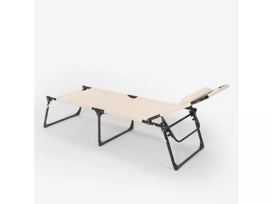 2 chaises longues pliantes en aluminium plage et jardin Gold Coast