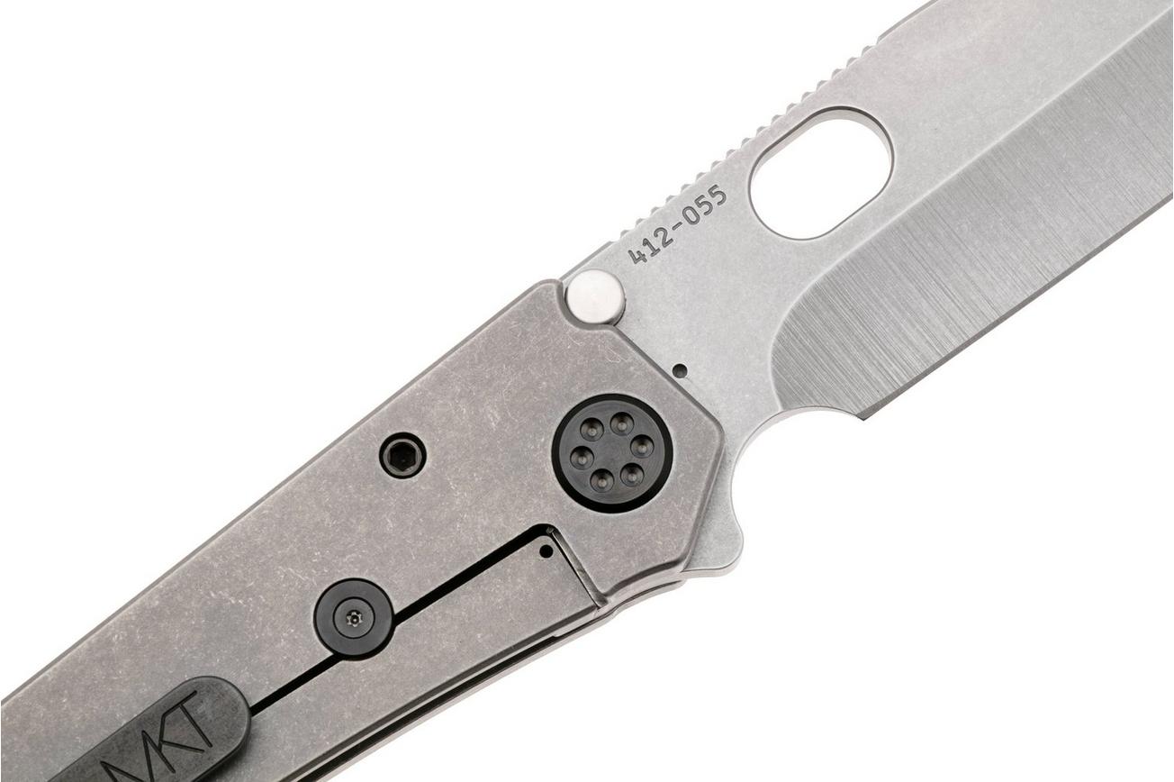 Medford 187 DP 25-187DP-01, Tumbled D2 Droppoint, Old School Tumbled Handle, Black Hardware zakmes