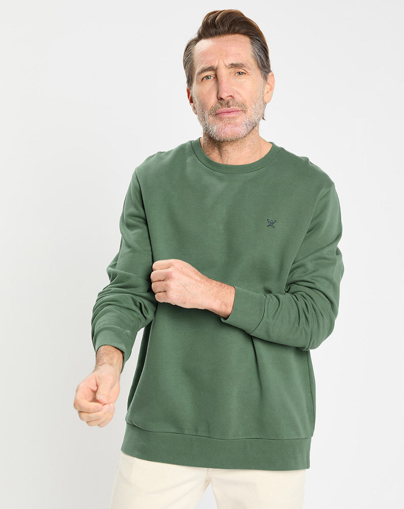 Hackett London Sweat col rond vert clair