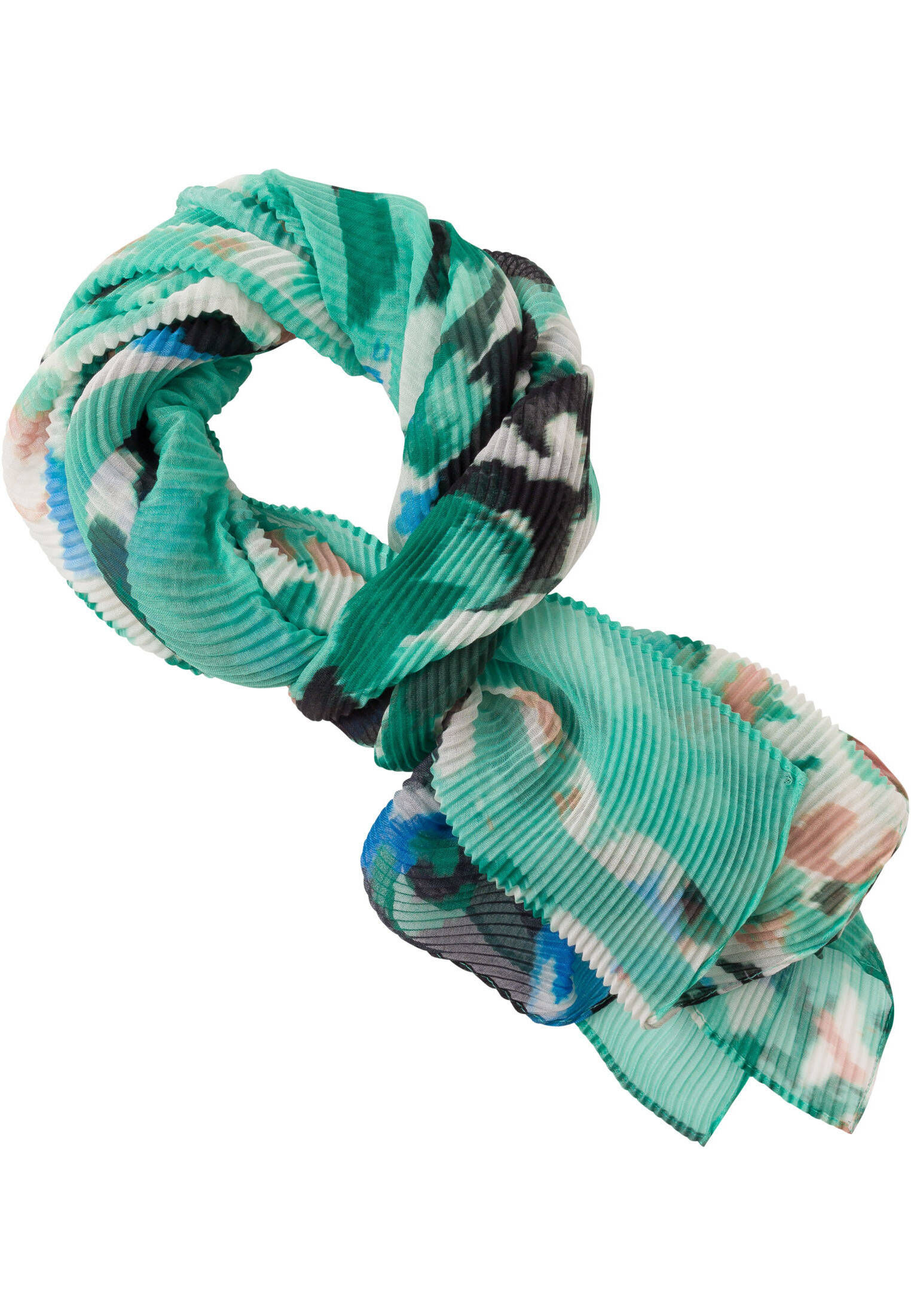 zero| Damen Plisséeschal mit Print