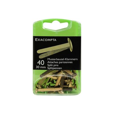 Exacompta - 40 Attaches parisiennes - 30 mm - or