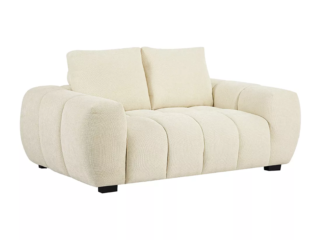 Canapé 2 places en tissu beige BERENIA