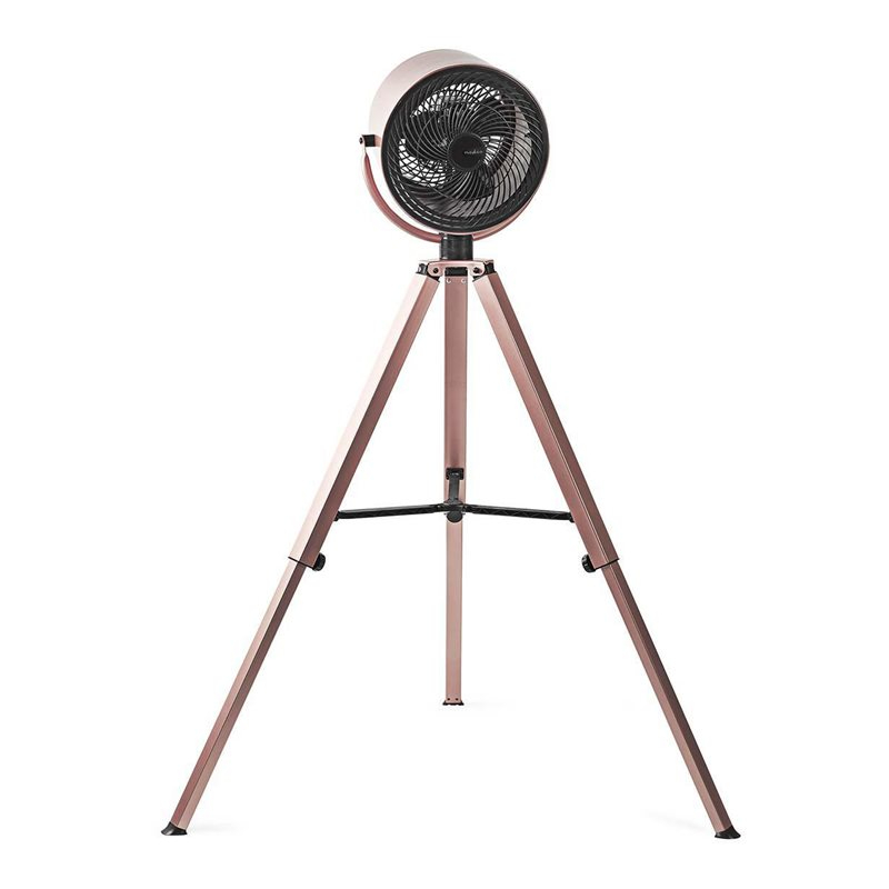 10 Zoll 45W Dreibein Ventilator Tripod Lüfter im Retro Look mit 3 Stufen Verstellbar 90-130cm (FNTR20CPK10) - Pink