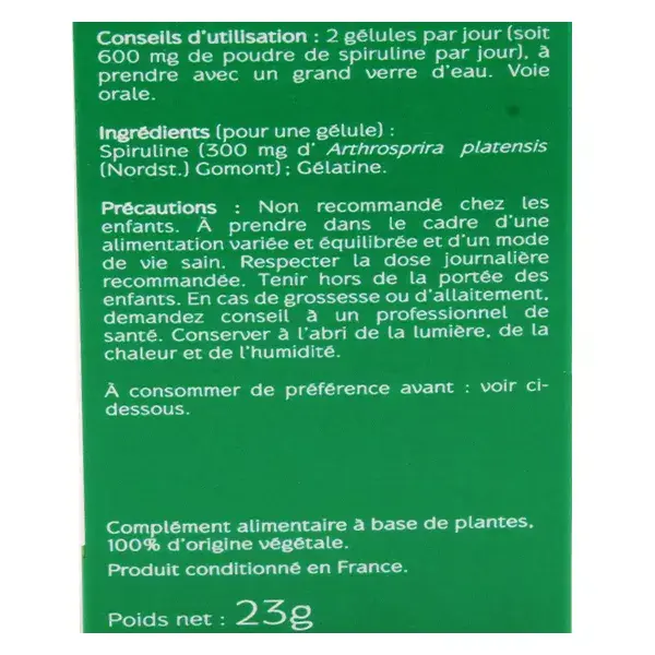 Naturactive Spiruline 60 gélules
