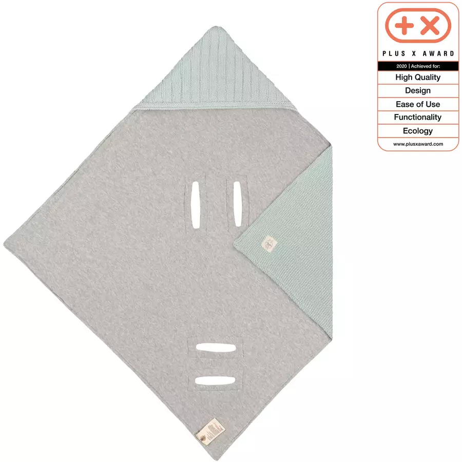LÄSSIG Einschlagdecke light mint 78 x 78 cm