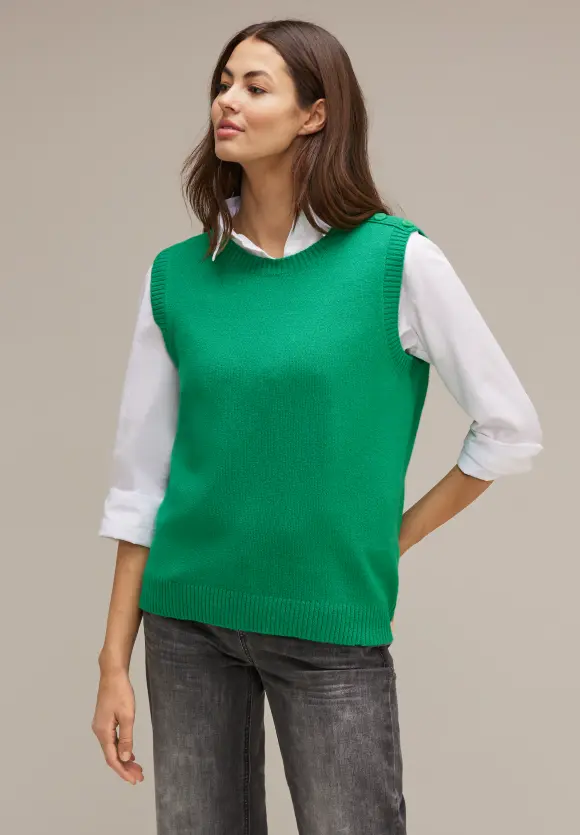 Feinstrick Pullunder - fresh spring green