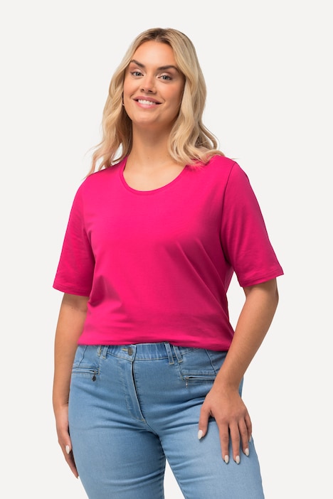 T-Shirt, A-Linie, Rundhalsausschnitt, Halbarm