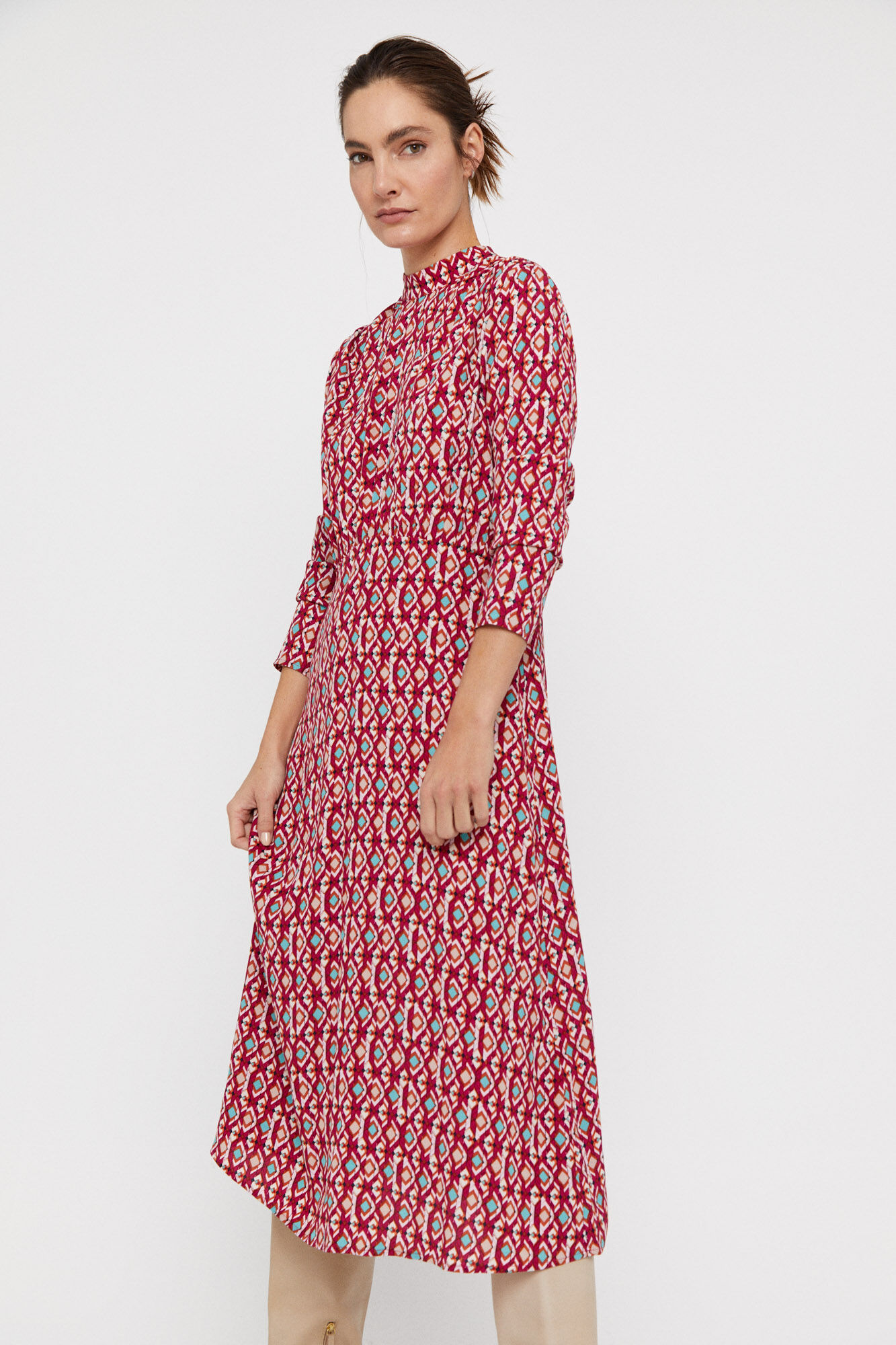 Vestido de malha sustentável - Multicolorido