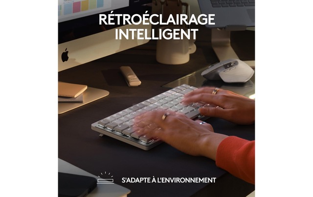 Logitech Wireless-Tastatur »MX Mechanical Mini for Mac pale grey« ()