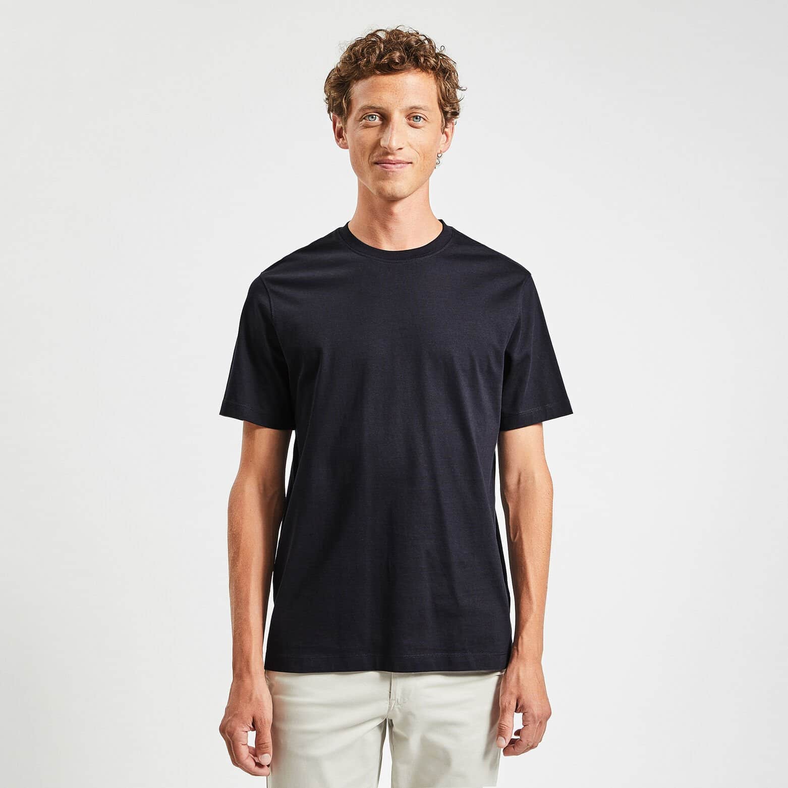 Tee shirt 'le parfait by JULES' coton issu de l'ag Bleu foncé