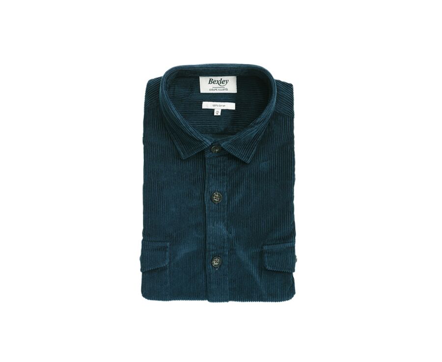 Surchemise en velours Vert Sombre - VICTORIN