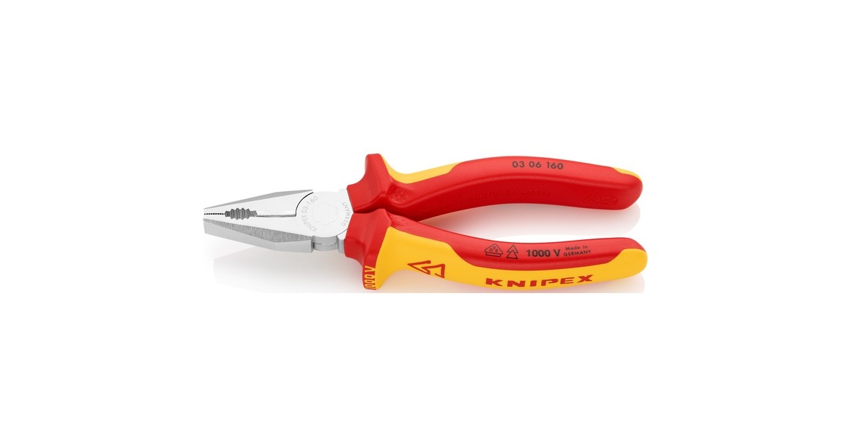 KNIPEXKombitang 03 06 160 combinatietang  (Rood/geel, 160 mm)
