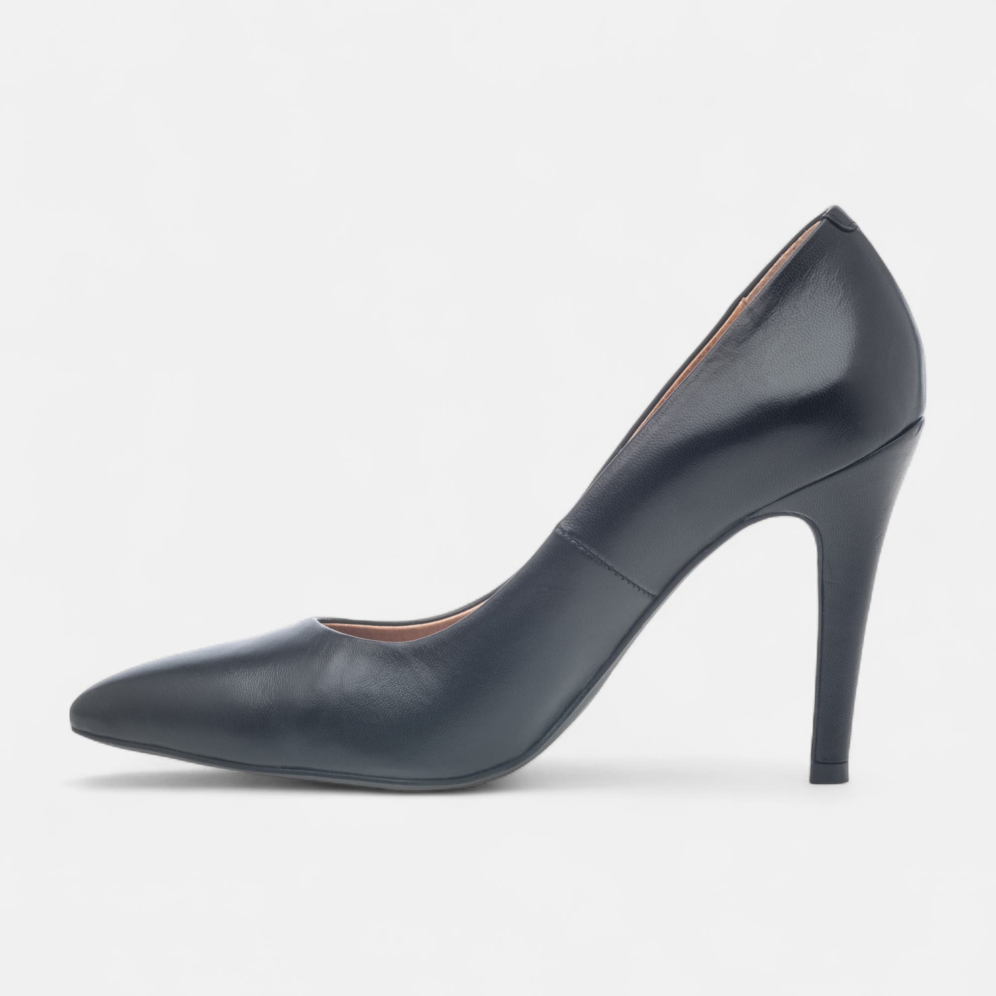 Escarpins à talon Femme en cuir noir