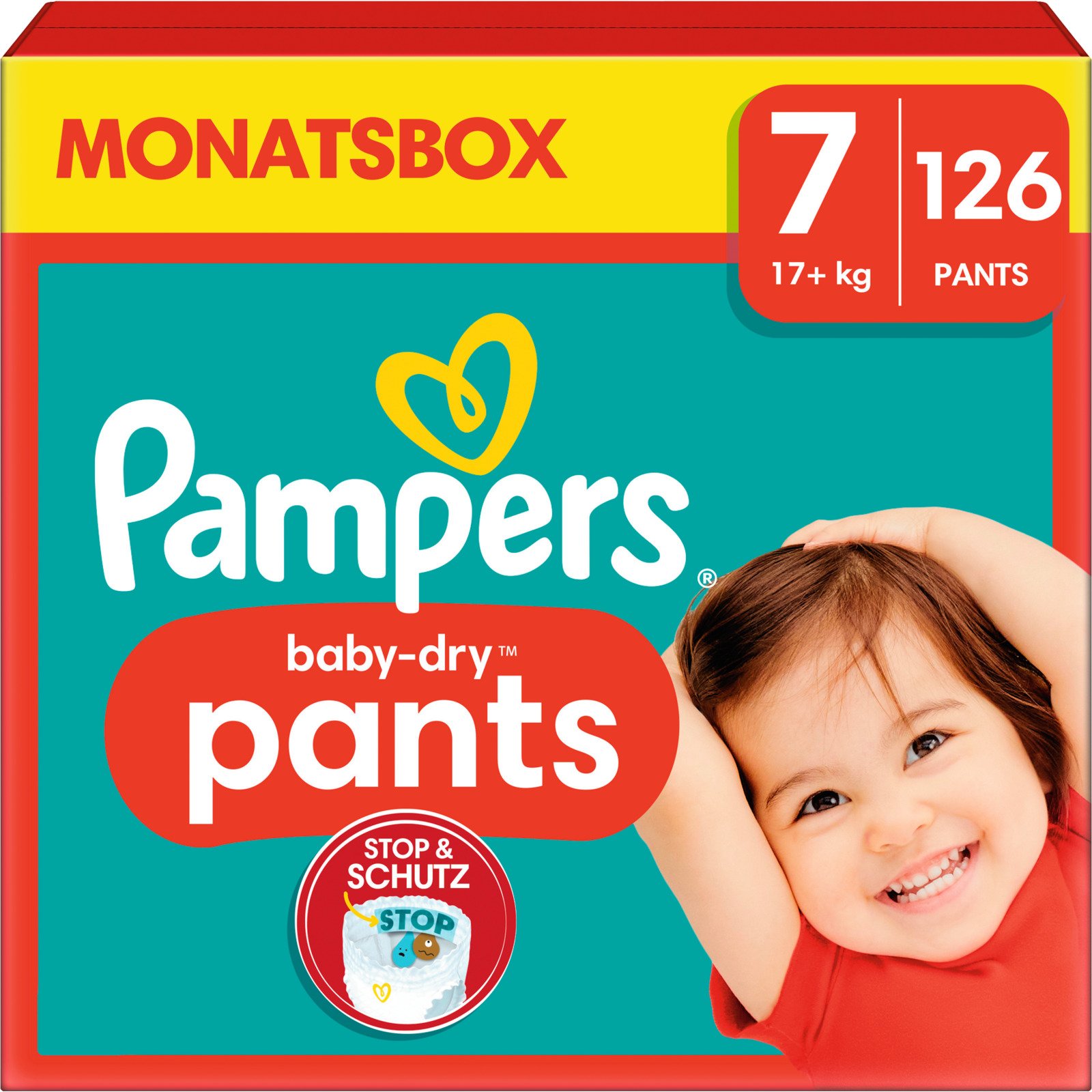 Pampers Baby-Dry Pants Grösse 7 Monatsbox 126 Windeln