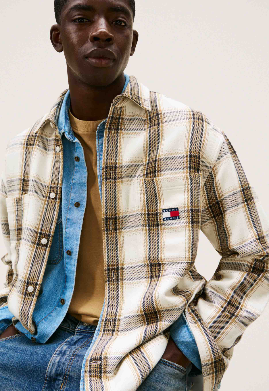 Tommy Jeans Relaxed Check Brushed Overshirt