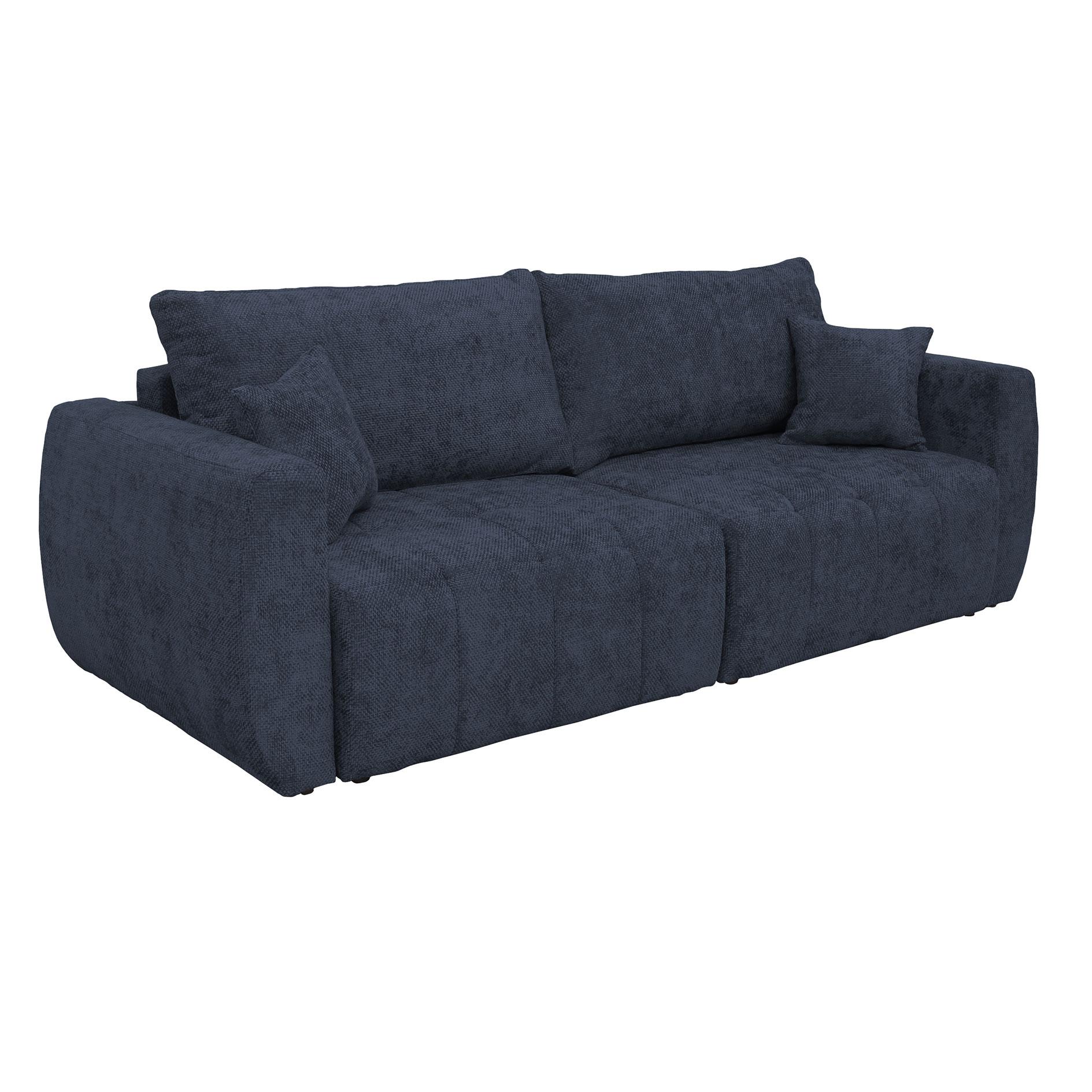 Big Sofa - deepblue - mit Staukasten und Liegefunktion - 245 cm