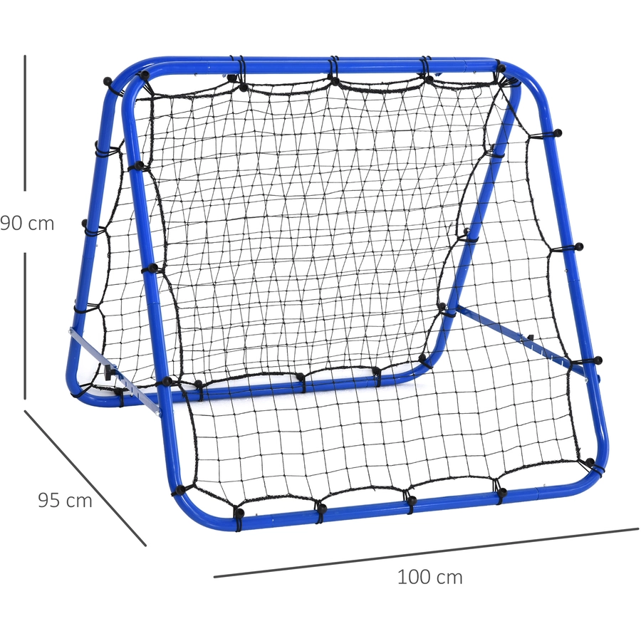 HOMCOM Baseball Rebounder faltbar blau