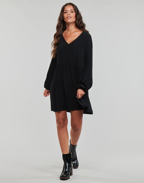 Vila - VIFINI L/S SHORT DRESS - Noir