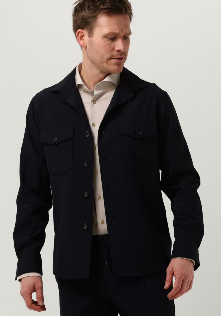 PROFUOMO donkerblauwe profuomo overshirt ppuf10003